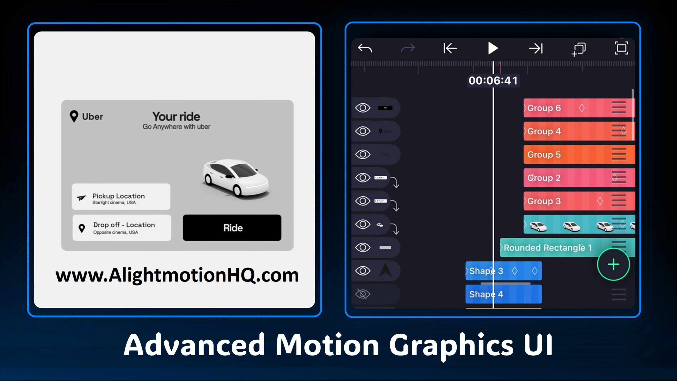 alight motion Advanced-Motion Graphics UI